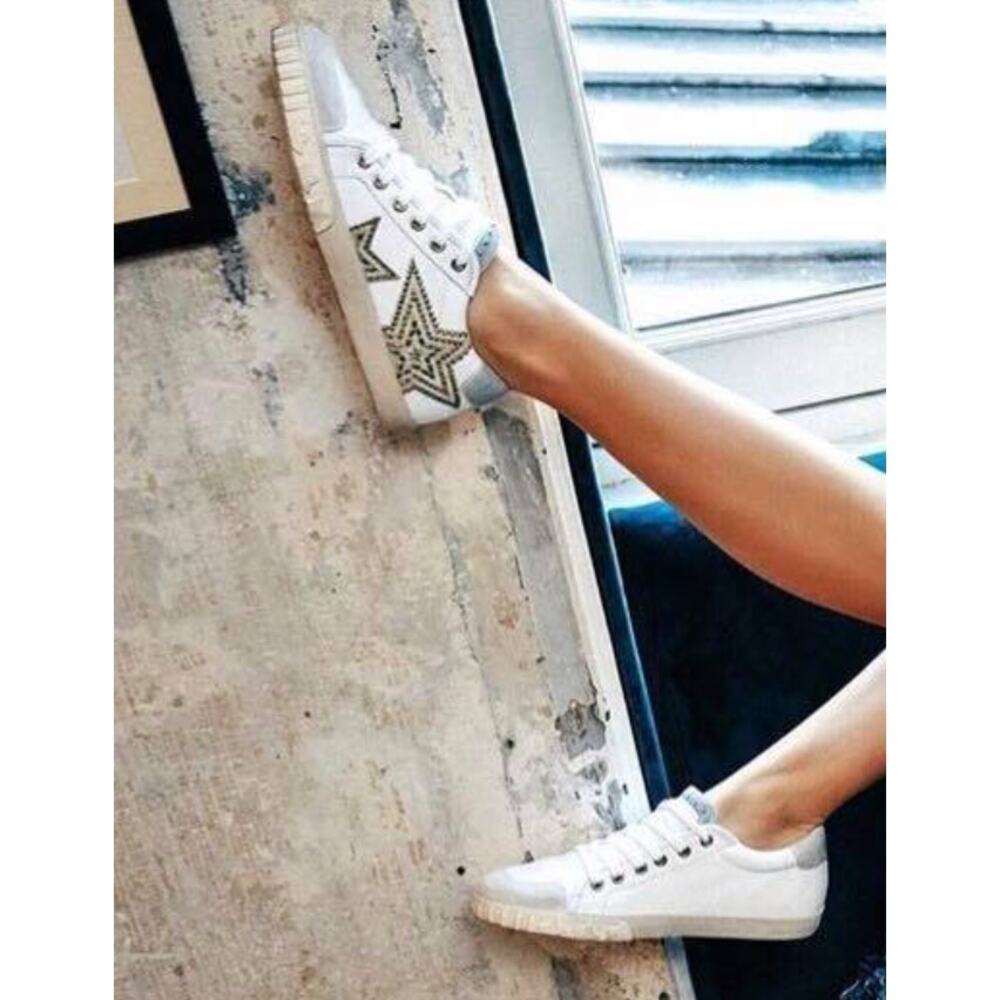 Ash White Canvas Sneakers Classic Low-Top